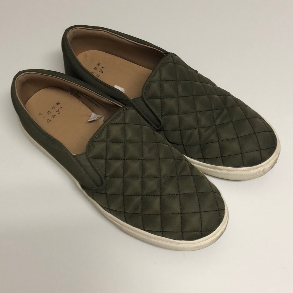 a new day Green Quilted Slip-on Sneakers